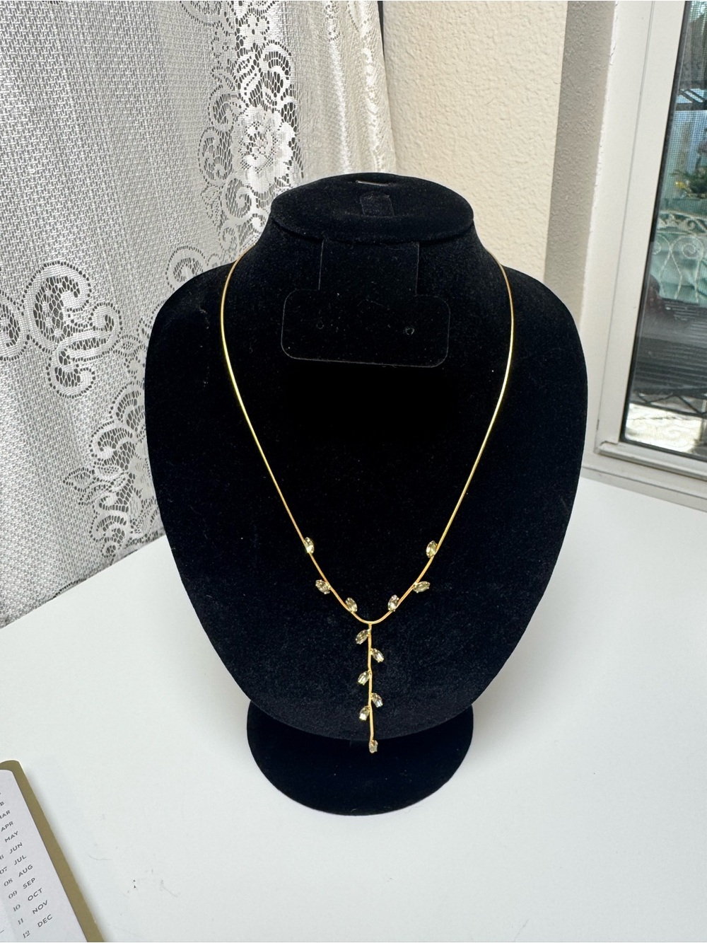 Gold Branch Pendant Y-Necklace - Elegant Women's Jewelry